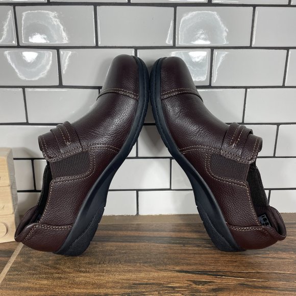 Clarks Cheyn Madi Womens Sz 7.5 Shoes Dark Brown Leather Slip On Comfort Loafers - Picture 5 of 12